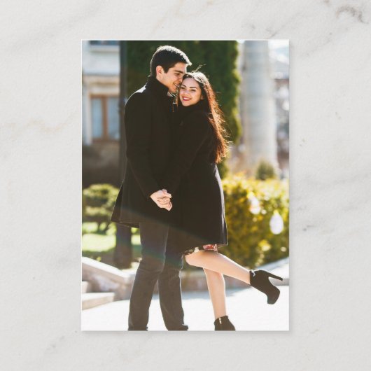 Minimaliserende Simple Wedding Website QR Foto Informatiekaartje (Achterkant)