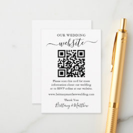 Minimaliserende Simple Wedding Website QR Informatiekaartje