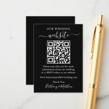 Minimaliserende Simple Wedding Website - Zwarte QR