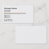 Minimaliserende Simple White Business Card-sjablon Visitekaartje (Voorkant / Achterkant)