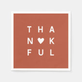 Minimaliserende Terracotta Copper Thanksgiving Hol Servet (Voorkant)