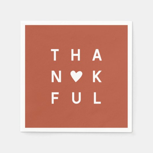 Minimaliserende Terracotta Copper Thanksgiving Hol Servet (Voorkant)