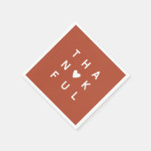 Minimaliserende Terracotta Copper Thanksgiving Hol Servet (Hoek)