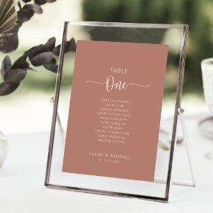 Minimaliserende Terracotta Tabel Nummer 1 Zitdiagr Kaart