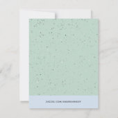 Minimaliserende terrazzo monogram - Blauw Aankondiging (Achterkant)