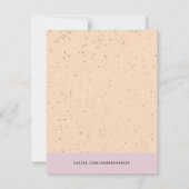 Minimaliserende terrazzo monogram - Paars Aankondiging (Achterkant)