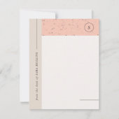 Minimaliserende terrazzo monogram - peach aankondiging (Voorkant)