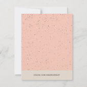 Minimaliserende terrazzo monogram - peach aankondiging (Achterkant)