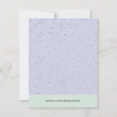 Minimaliserende Terrazzo Monogram Stationery - Min Aankondiging (Achterkant)