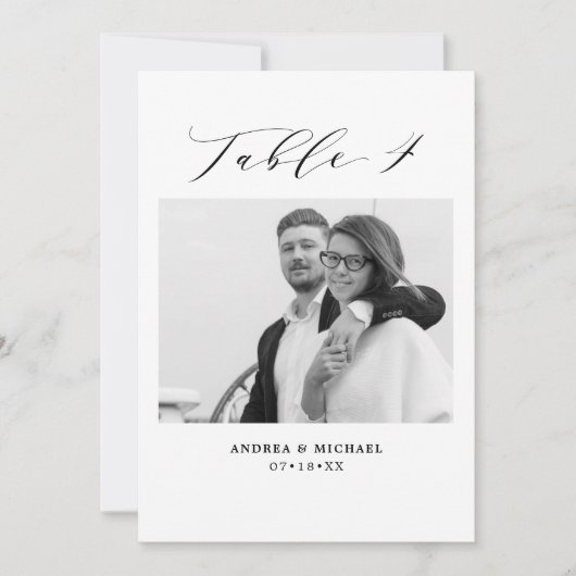 Minimaliserende trouwtafel 4 Aantal en Afbeeldinge Aankondiging (Voorkant)