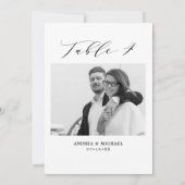 Minimaliserende trouwtafel 4 Aantal en Afbeeldinge Aankondiging (Achterkant)