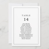 Minimaliserende typografische tabel Aantal zitplaa (Voorkant)