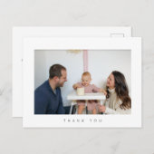 Minimaliserende verjaardag Dank u wel Briefkaart f (Voorkant / Achterkant)