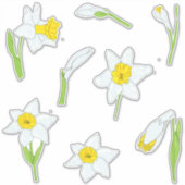 Minimaliserende Waterverf kleefdieren Sticker (Voorkant)