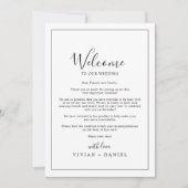 Minimaliserende Welkomstbrief en reisroute (Voorkant)