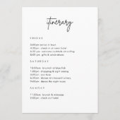 Minimaliserende welkomsttijdlijn voor bruiloft kaart (Achterkant)