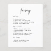 Minimaliserende Welkomsttijdroute voor bruiloft (Achterkant)