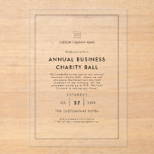 Minimaliserende whitepestaffer voor bedrijven acryl uitnodigingen (Voorkant)