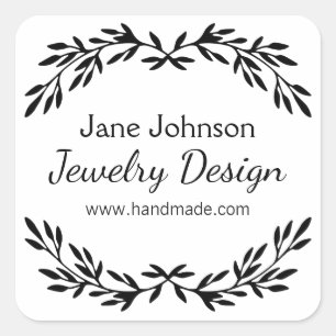 Minimaliserende witwaslabels voor kleine bedrijven vierkante sticker