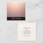 Minimaliserende Zen Glow Energy Healer Vierkante Visitekaartje (Voorkant / Achterkant)