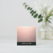 Minimaliserende Zen Glow Energy Healer Vierkante Visitekaartje (Staand voorkant)