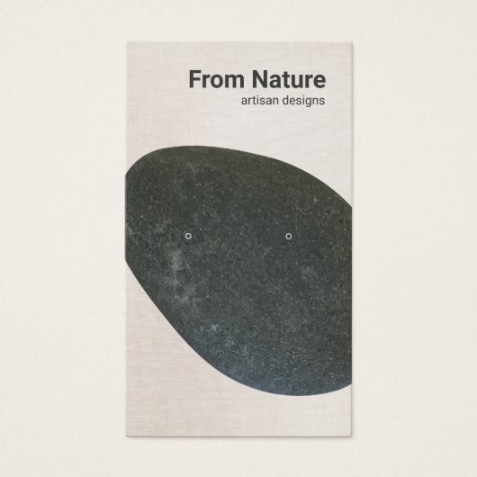 Minimaliserende zwarte-stone-draagkaart visitekaartje (Voorkant)