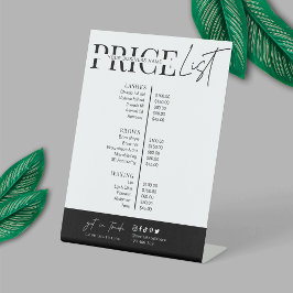 Minimaliserende zwarte zwarte zwarte zwarte zondpr reclamebord met voetstuk