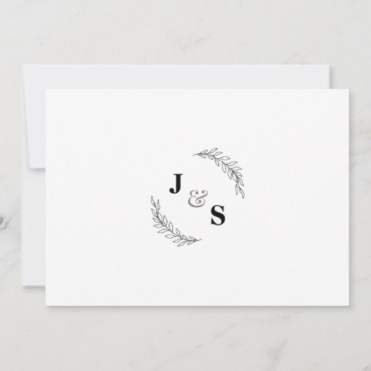 Minimaliskalender om de datum van de moderne bruil kaart (Achterkant)