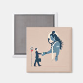 minimalism image of an ordinary person greeting g magneet (Voorkant / Achterkant)