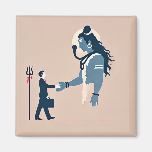 minimalism image of an ordinary person greeting g magneet (Voorkant)