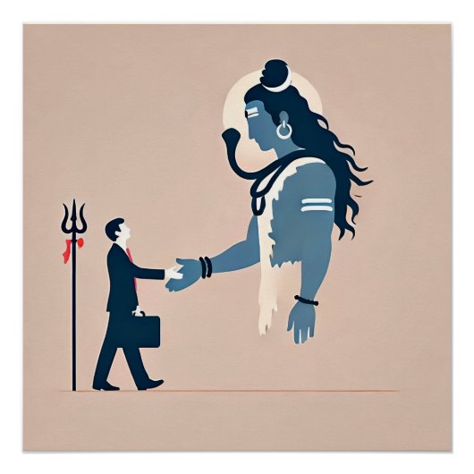 minimalism image of an ordinary person greeting go perfect poster (Voorkant)