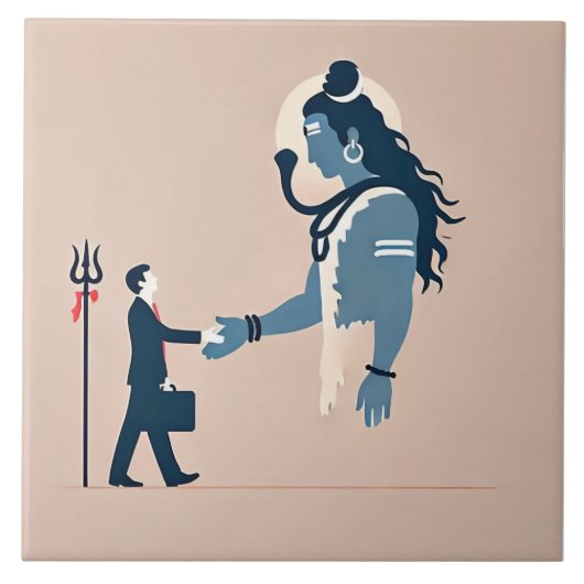 minimalism image of an ordinary person greeting go tegeltje (Voorkant)