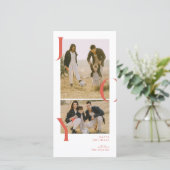 Minimalism Joy 2 fotocollage vakantie fotokaart Feestdagenkaart (Staand voorkant)