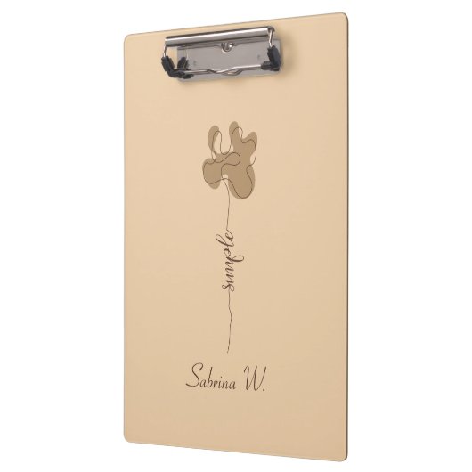 Minimalism Simple Flower Clipboard Klembord (Links)