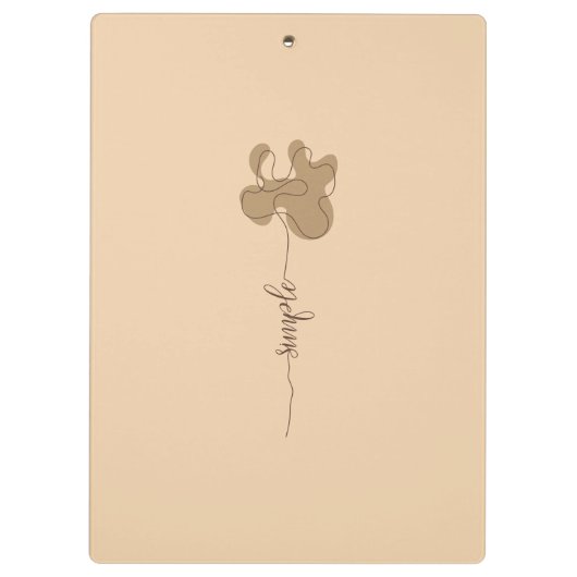 Minimalism Simple Flower Clipboard Klembord (Achterkant)