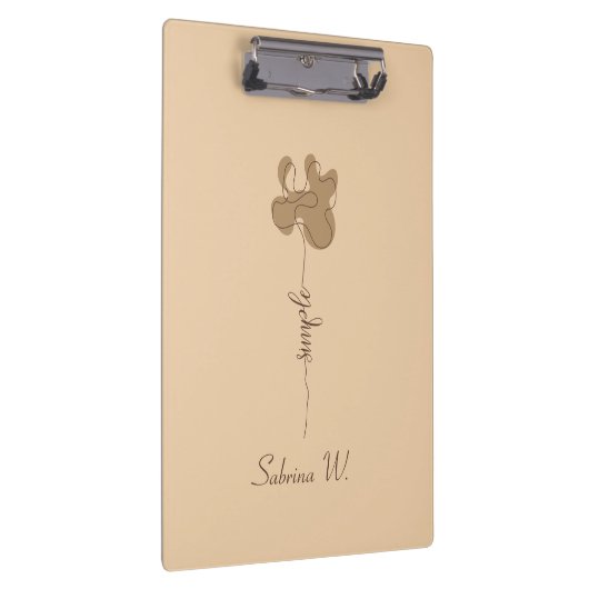 Minimalism Simple Flower Clipboard Klembord (Rechts)