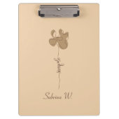 Minimalism Simple Flower Clipboard Klembord (Voorkant)