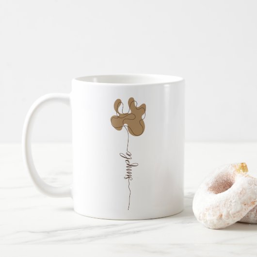 Minimalism Simple Flower Mug Koffiemok (Met donut)