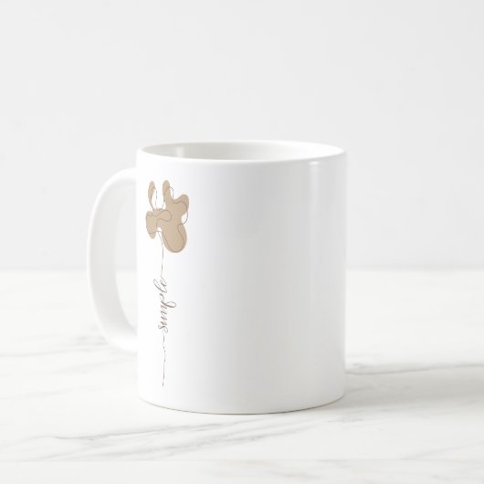 Minimalism Simple Flower Mug Koffiemok (Voorkant links)