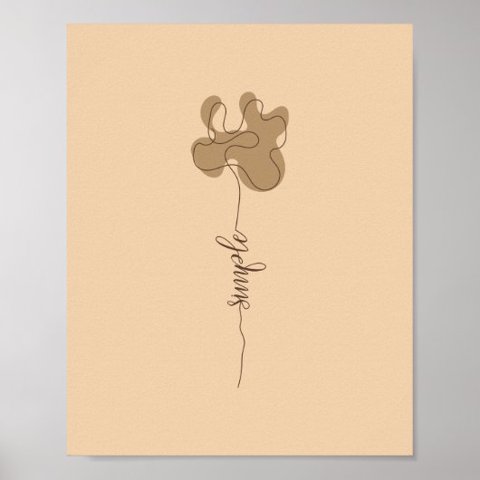 Minimalism Simple Flower Wall Art Poster (Voorkant)