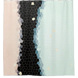 Minimalisme Abstract Bleek  roze zwart Douchegordijn