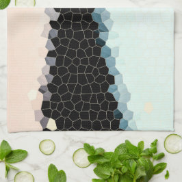 Minimalisme Abstract Bleek  roze zwart Theedoek