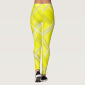 Minimalisme Abstract Kunstgeel Geel Geel Wit Leggings (Achterkant)