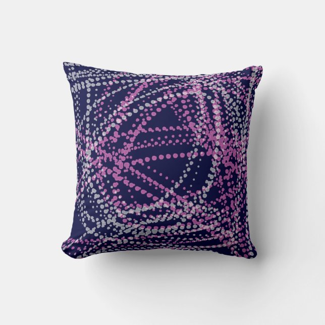 Minimalisme Abstract kunstpatroon Blauw grijs roze Kussen (Voorkant)