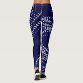 Minimalisme Abstract kunstpatroon Blauwe grijs Leggings (Achterkant)