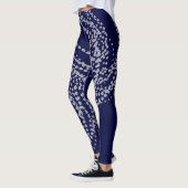 Minimalisme Abstract kunstpatroon Blauwe grijs Leggings (Links)