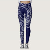 Minimalisme Abstract kunstpatroon Blauwe grijs Leggings (Voorkant)