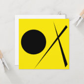 Minimalisme Abstract kunstpatroon zwart geel Kaart (Voorkant / Achterkant in situ)