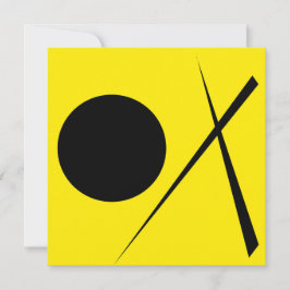 Minimalisme Abstract kunstpatroon zwart geel Kaart