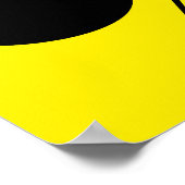 Minimalisme Abstract kunstpatroon zwart geel Poster (Hoek)